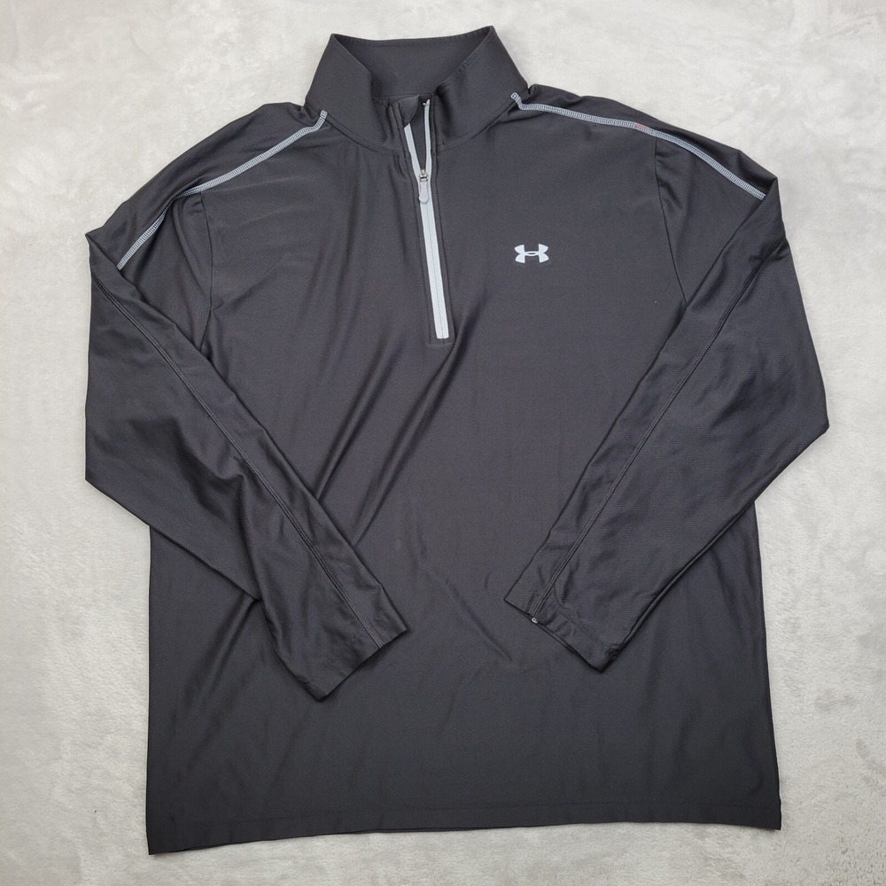 Under Amour Sweatshirt Men XL 1/4 Zip Sweater Performance Running Training Adult